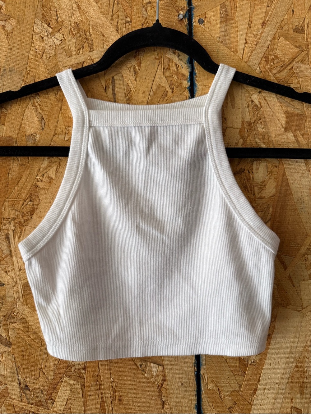 Edikted White Ribbed Square-Neck Crop Top